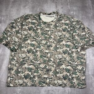 Amongst Others Mens XL Boxy Fit Camo Oversized Cropped T-Shirt Camouflage